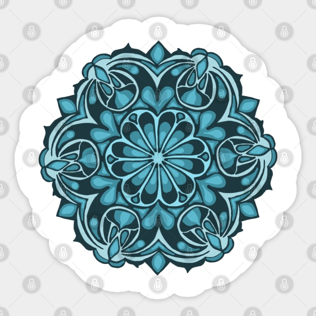 Blue mandala Sticker by brooklynmpls